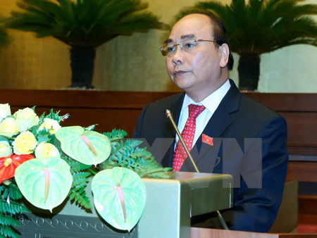 Thủ tướng Nguyễn Xuân Phúc phát biểu tại Quốc hội.